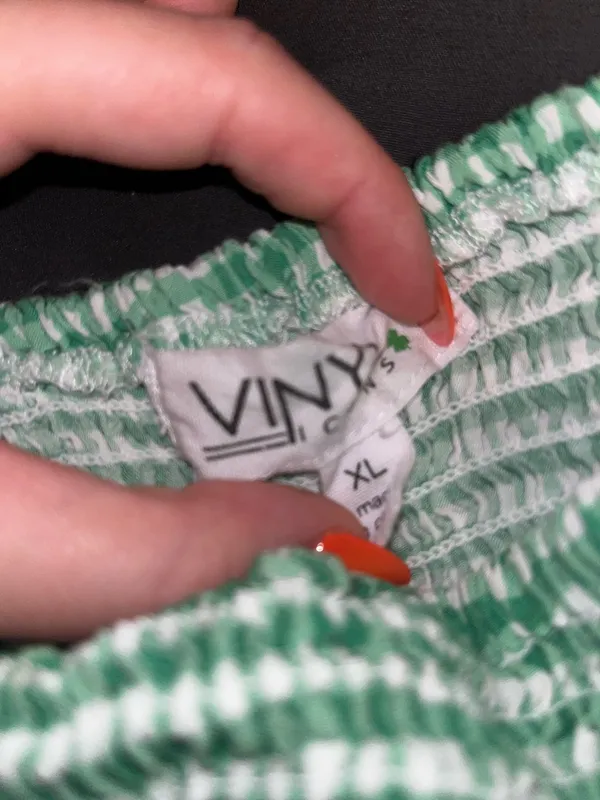 VINY plaid skort, super stretchy Green Size XL - Image 2