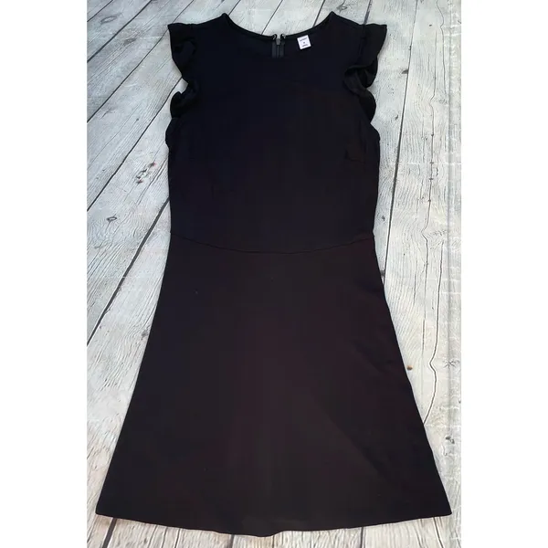 Old Navy Black Sleeveless Ruffle Trim Sheath Dress - Image 7