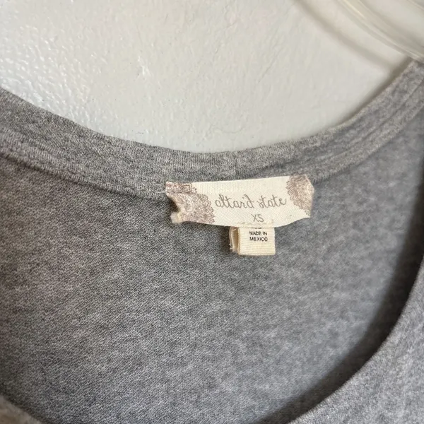 Altard State Dress Sm Asymmetrical Twist Front Pullover Heathered Tan Party XS - Image 6