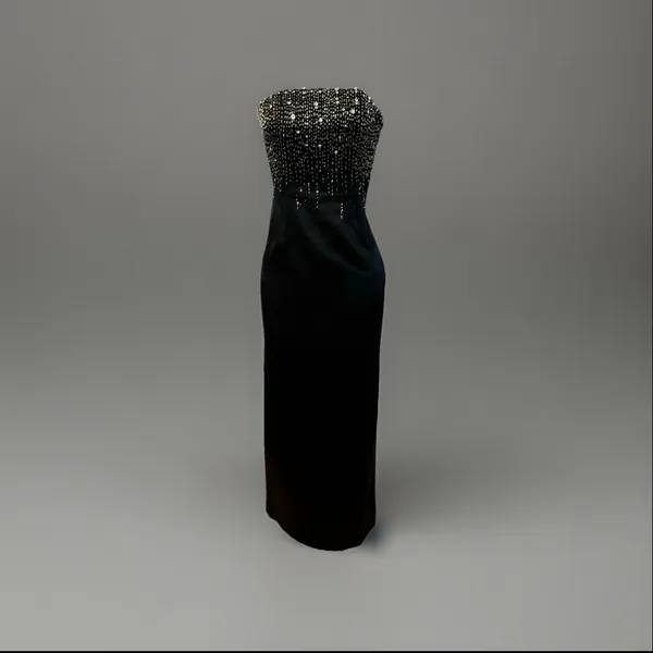 JASPER CONR AN Sexy Women's Long Evening Elegant Black Dress. Vintage - Image 9