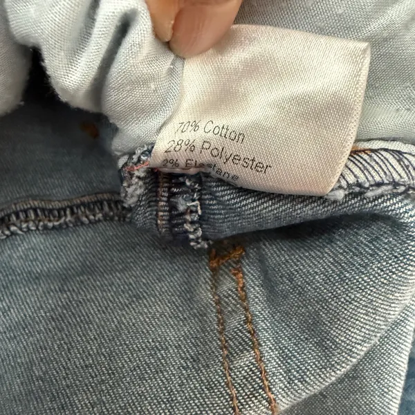 Princess Polly sz 6 Blue‎ Denim Mini Skirt Low Rise Stretch Y2K Indie Sleaze - Image 5