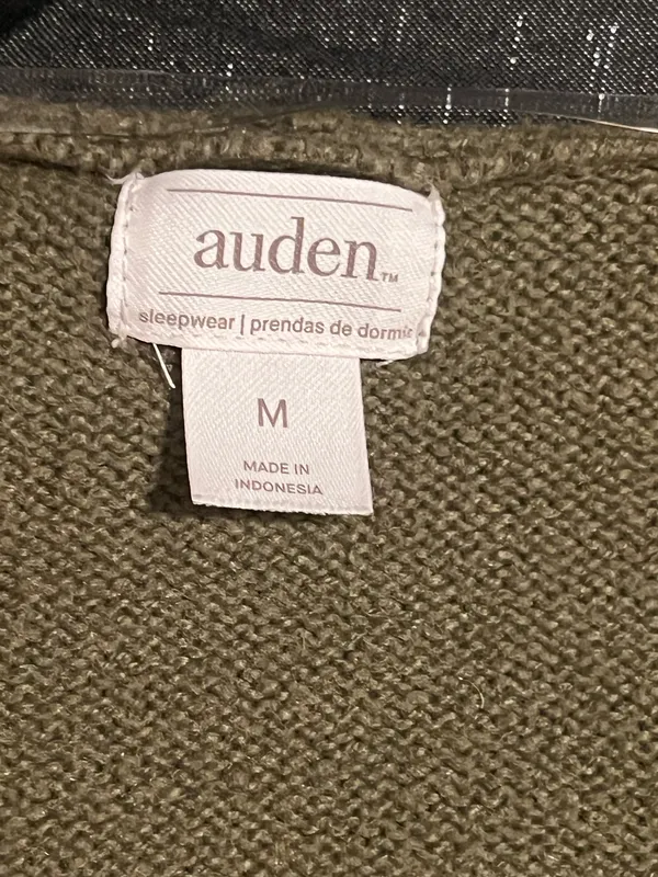 Womens M Auden Sleepwear Olive green fine-gauge knit loungewear set - Image 10