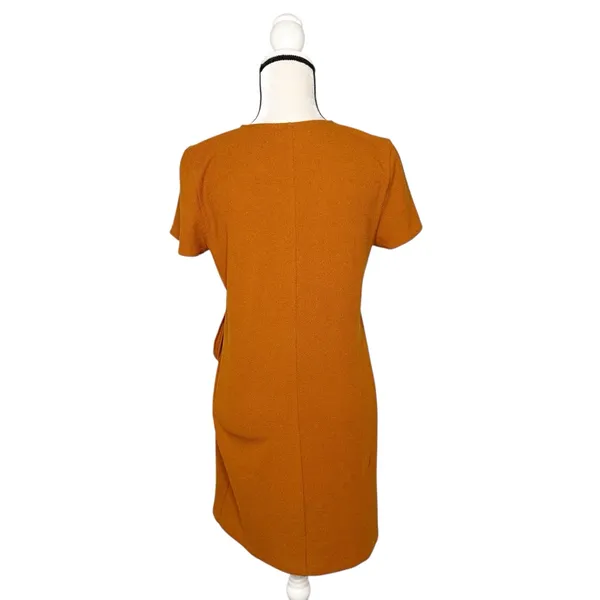 Madewell Textured & Thread Terracotta Burnt Orange Wrap Dress Sz M - Image 2
