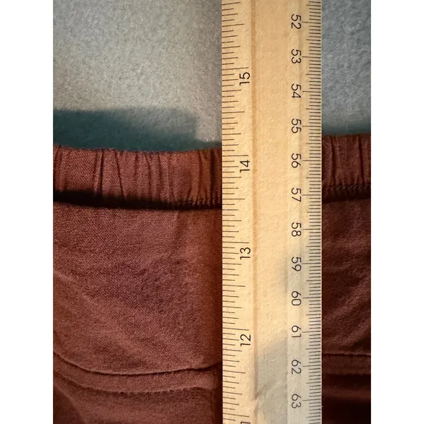 Wildfox Shorts High Waisted Pull On Large Rust Brown Rayon Pockets Summer Boho - Image 9