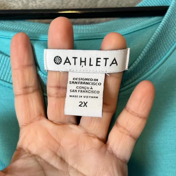 Athleta Santorini Cinch Dress Sz 2X Athleisure‎ Athletic Gulf Green Blue - Image 8