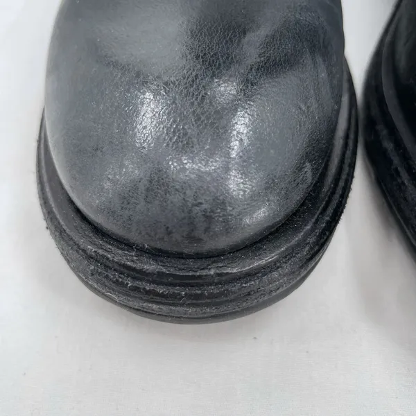 A.S.98 Studded Black Leather Boots Tall Chelsea Fall Boho Edgy Biker Fit Size 37 - Image 12
