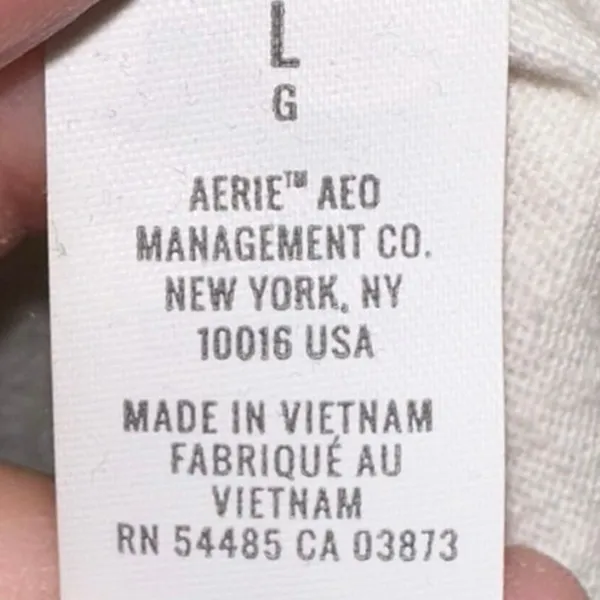 Aerie‎ Warm Wishes Graphic Long Sleeve Tee L White Mountain Graphic Lounge Top - Image 5