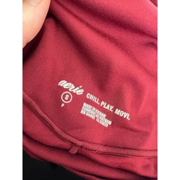 Aerie Chill Play Move leggings maroon size S‎ - Image 4