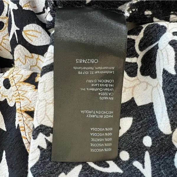 By Anthropologie Women’s Robin Mini Tiered Ruffle Dress in Black Motif Print XXS - Image 10