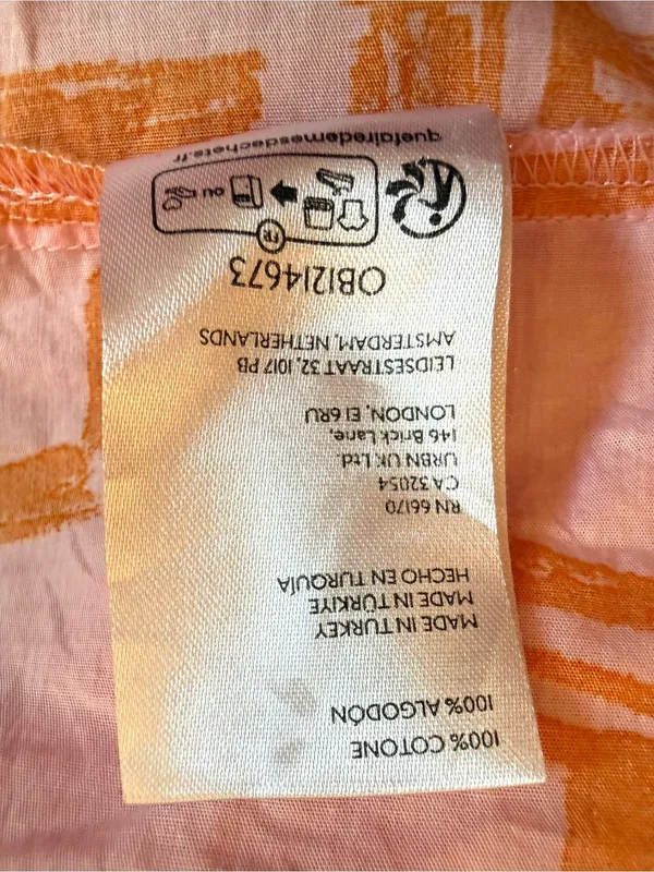 Anthropologie The Somerset French Writing Maxi Dress Pink Orange Size Medium - Image 12
