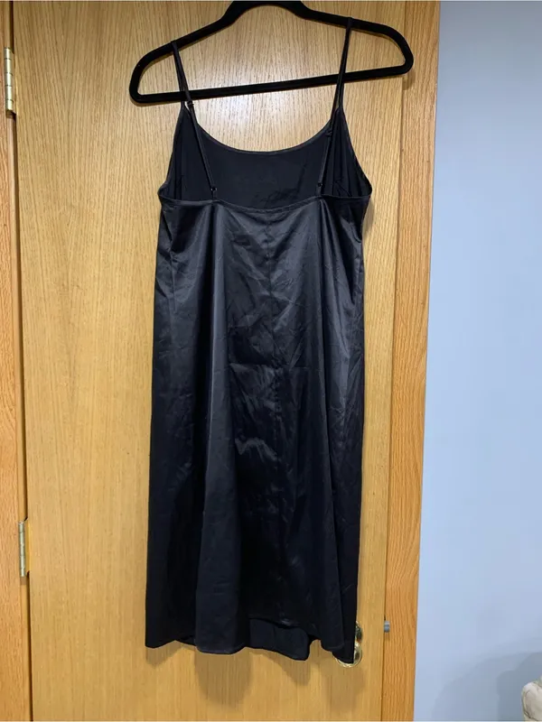 Staud Black Slip Dress - Size Small - Image 2