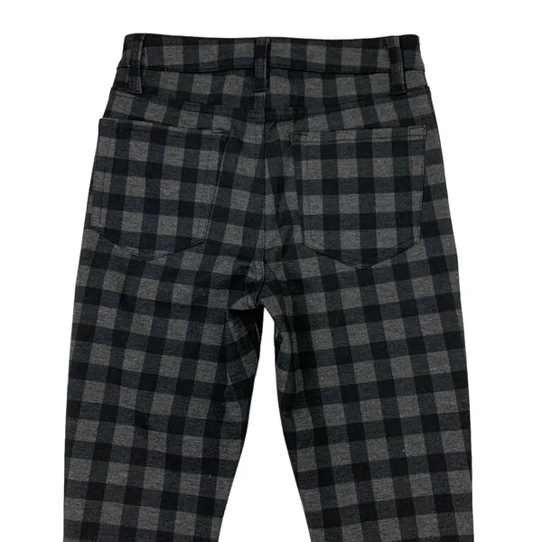 Aqua Pants Small Black Gray Skinny Stretch Gingham Workwear Office Business - Image 5