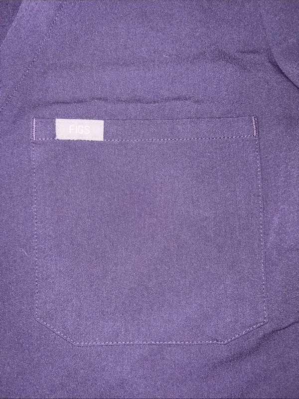 Figs Purple V-Neck Scrub Top Size XS - Image 3
