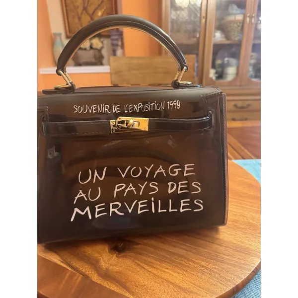 Stylish Trendy Transparent Clear Un Voyage Crossbody Handbag - Image 2