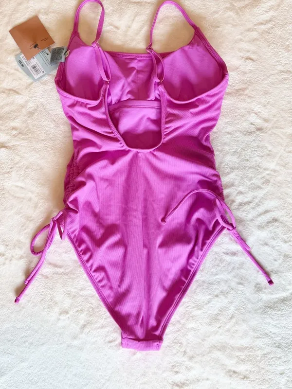 NWT Shade & Shore Purple Medium Coverage One Piece Swimsuit - Size: Small - Image 7