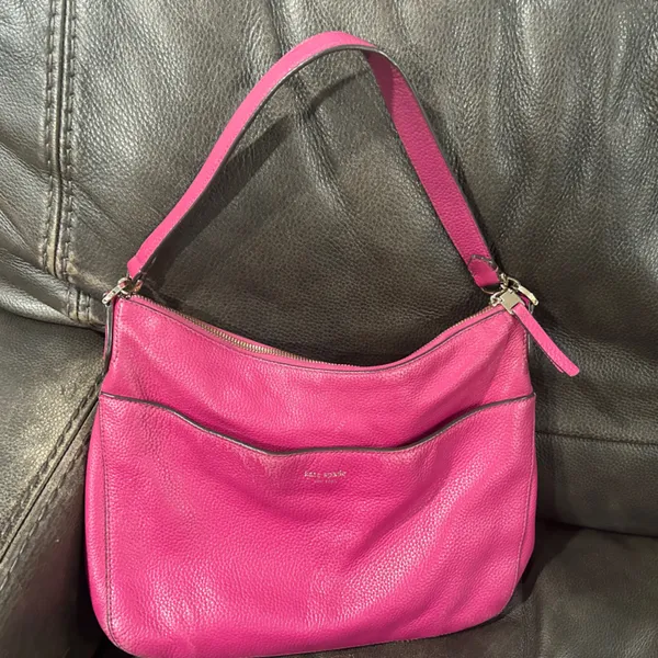Kate Spade Fuchsia Leather Shoulder Bag - Image 6