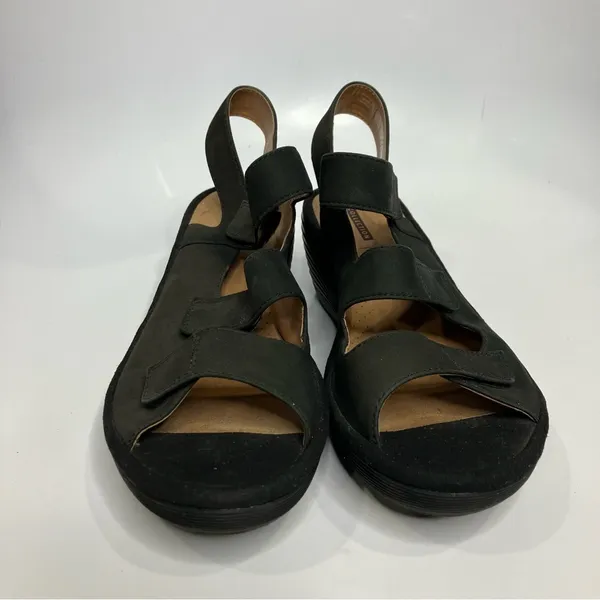 Collection by‎ Clarks Reedly Juno black wedge Sandals women’s size 10 - Image 3