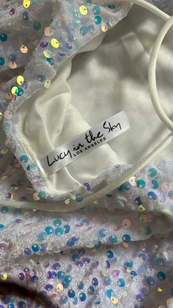 Lucy in the Sky Cowl Sequin Dress - Image 5