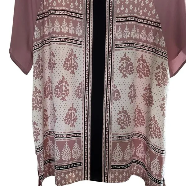 LOFT Sheer Blouse, XL, Mauve Pink Color - Image 3