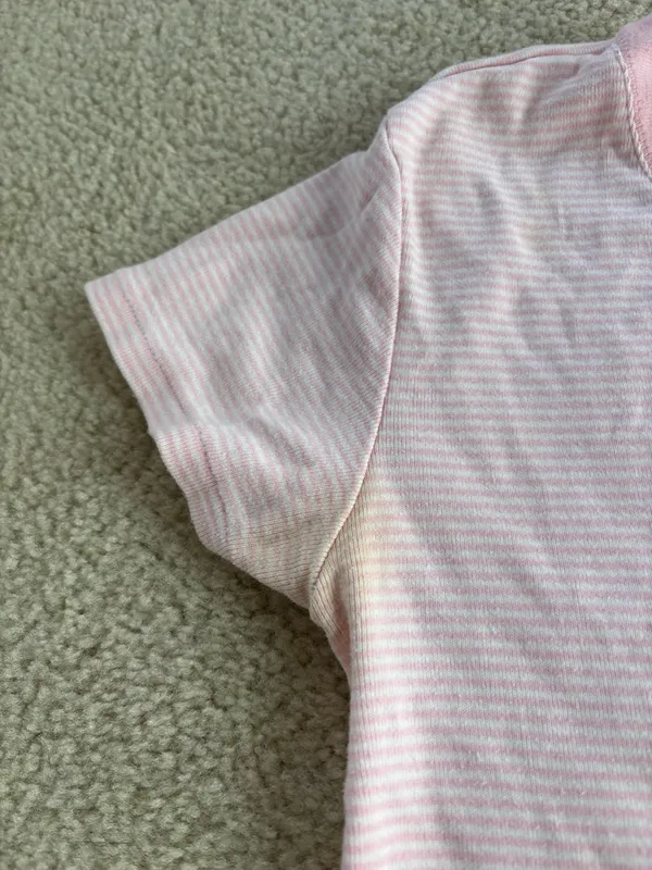 Ralph Lauren Light Pink V-Neck Short Sleeve Baby Tee - Image 3