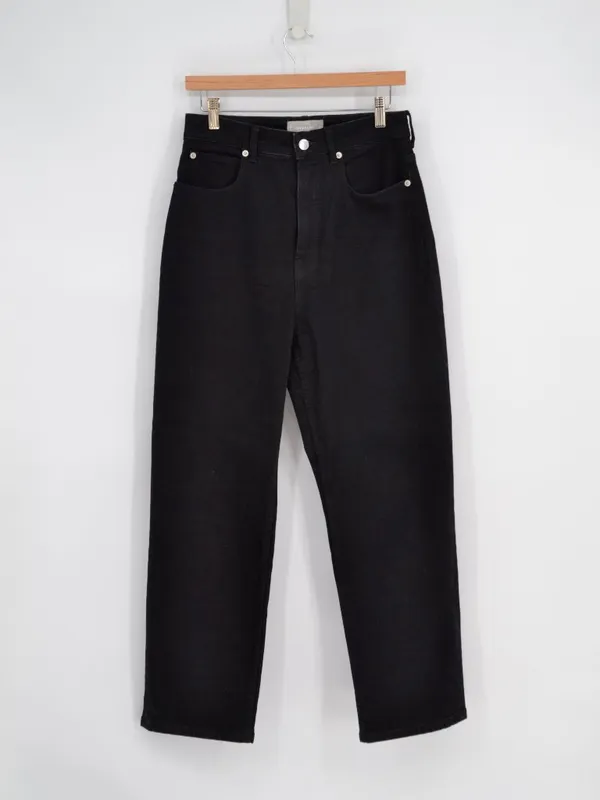 Everlane The Way High Rise Jeans Womens 29 Black Organic Cotton Relaxed Straight - Image 2