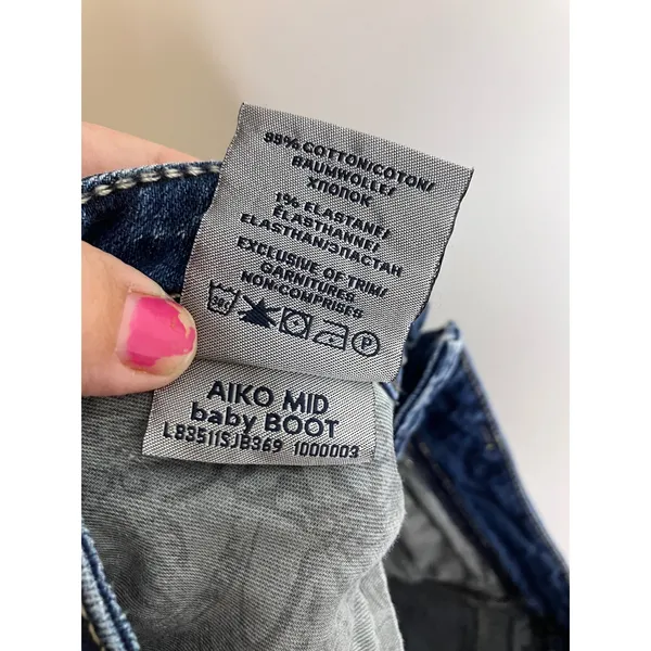 Silver Jeans Aiko Straight Leg Womens 29 Dark Wash Good Stretch Denim Distressed - Image 10