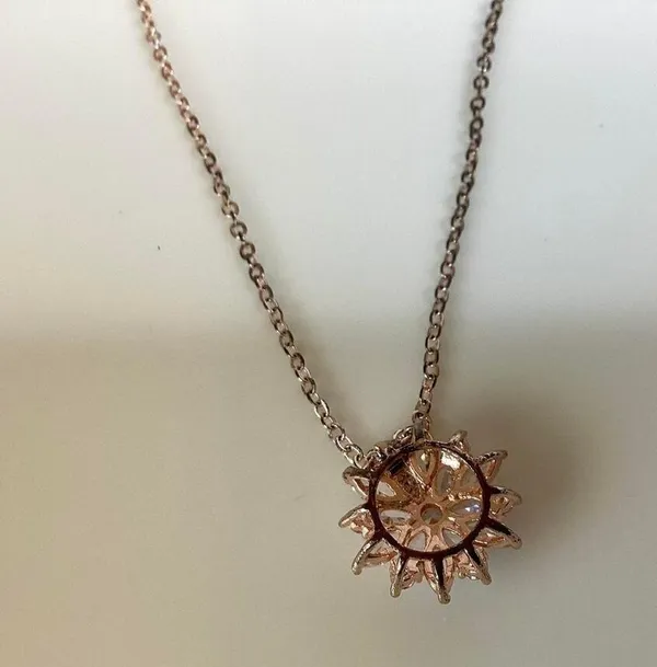 Crystal Sunflower Necklace Gold - Image 7