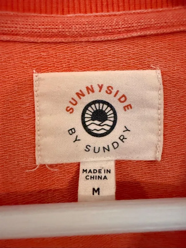 Sunnyside by Sundry orange crewneck pullover size M - Image 3