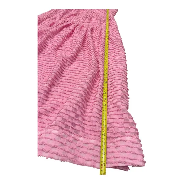 LOST‎ + WANDER Pink Paloma Maxi Dress M Spaghetti Strap Tiered Textured Crinkle - Image 6