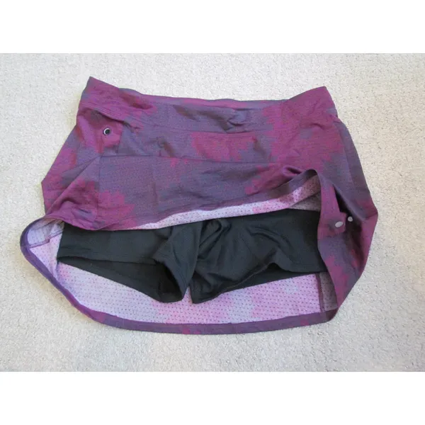 L.L.Bean Active Skort Size M Purple Floral Athletic Tennis Golf Hiking 50+ UPF - Image 3