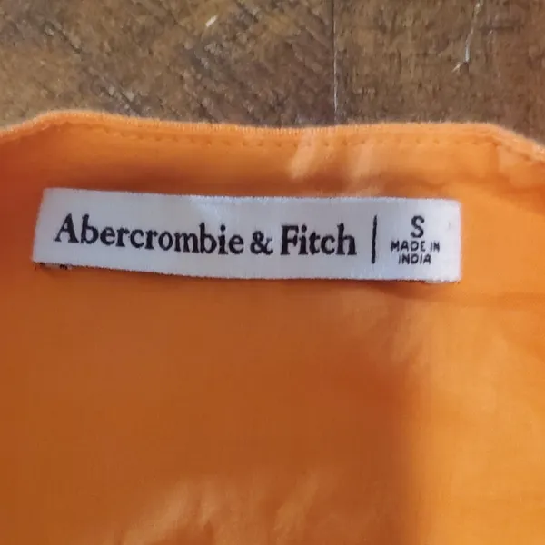 Abercrombie & Fitch Bright Orange Ruffle Sleeve Blouse - Image 2