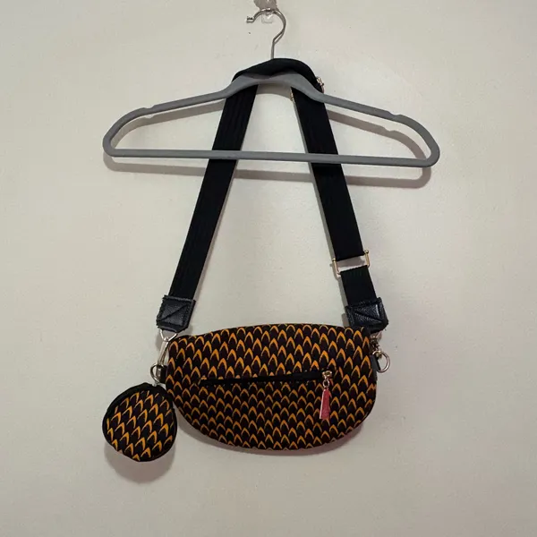 African Crossbody Bag Gold - Image 6