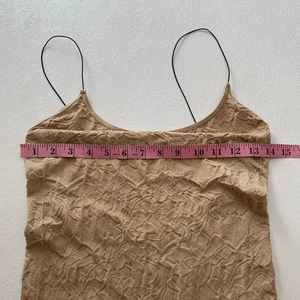 Free People Intimately Seamless Slip Dress | Nude Beige Textured Bodycon Midi M/ - Image 5