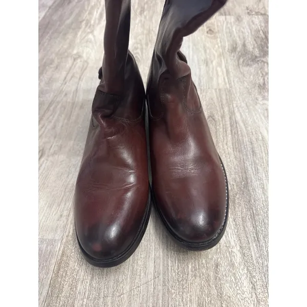 Frye Melissa Back Zip Redwood Leather Riding Boots Women's 8.5 - Image 9