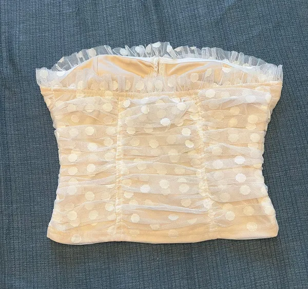 Lulus White Strapless Crop Top - Image 2