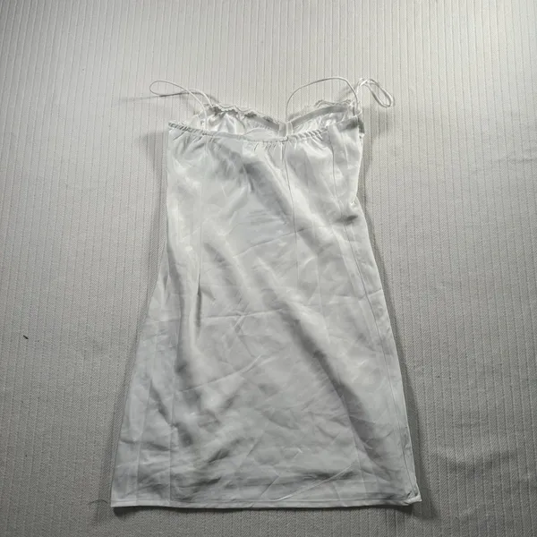Princess Polly Snowbird Mini Dress White Satin Cupped Lace Trim NWT Size 2 - Image 4