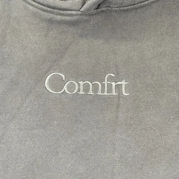 Comfrt Good Days Ahead Black Embroidered Logo Pullover Hoodie Womens XS RN170537 - Image 3