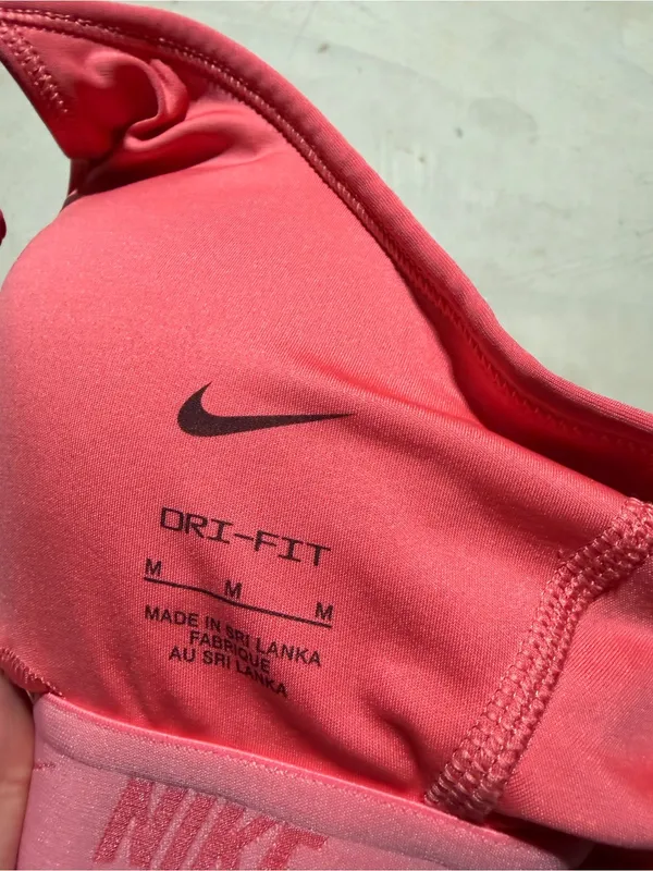 Nike Coral Pink Athletic Tank built in bra padding medium - Image 6