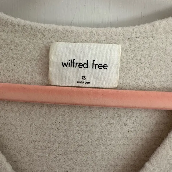 Aritzia Wilfred Merian Hush Knit V-Neck Sweater In Cream XS Classic Neutral - Image 11