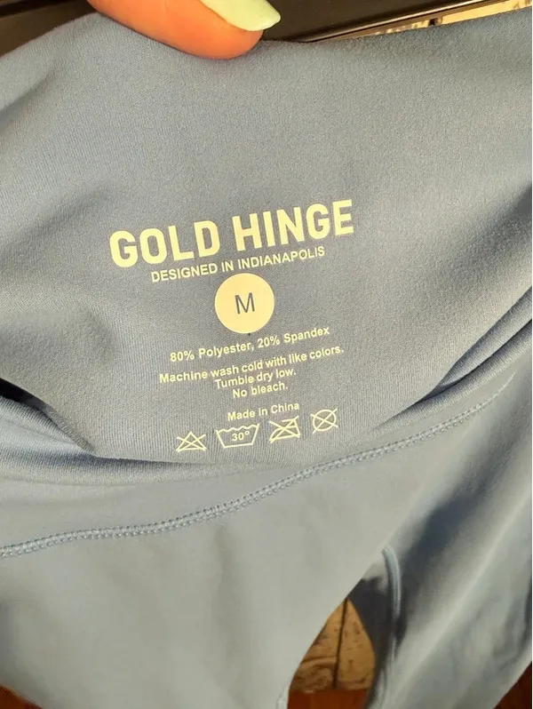 Gold Hinge Mcloud Leggings Womens Seamless size Medium blue - Image 4