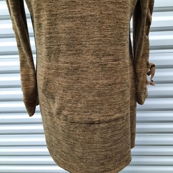 Tacera Womens Knit Sweater Dress Size Small Brown Coastal Cowgirl Fall Boho Chic - Image 8