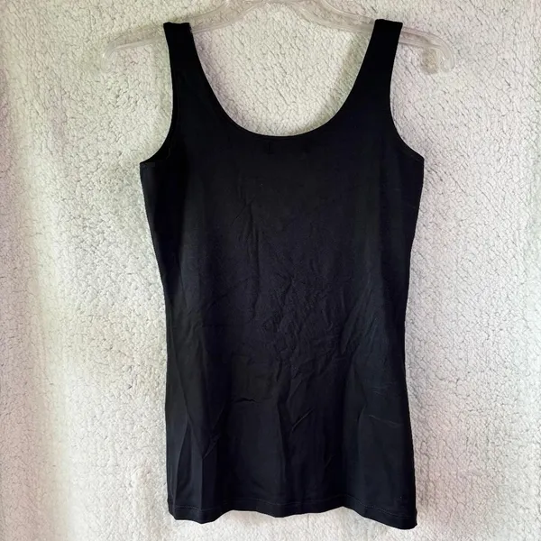 A'nue Thin Strap‎ Tank Top Stretchy Black Women's Size Small Made in USA NWT - Image 2