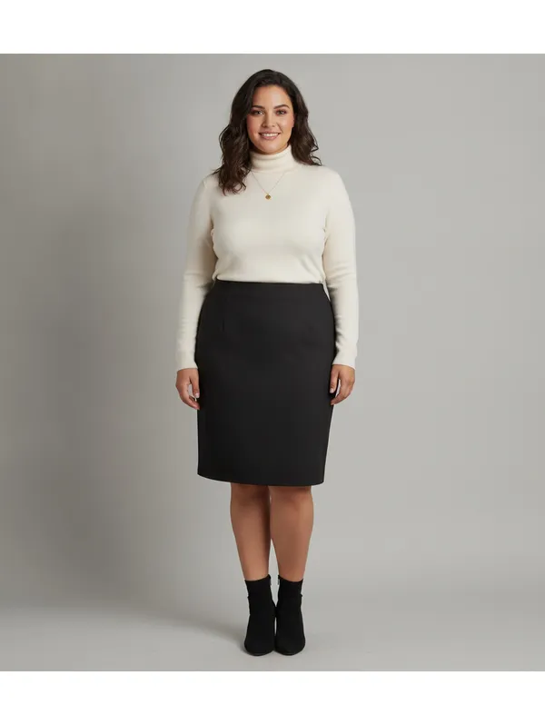 Old Navy Womens Plus 2X Black Straight Pencil Skirt Wardrobe Basic - Image 5