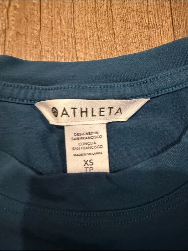 Athleta Deep Teal Boxy Short Sleeve Crew Tee XS - Image 2