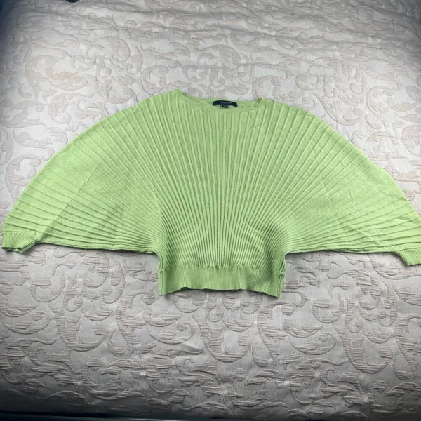 Marc New York Andrew Marc Lime Green Ribbed Dolman Sleeve Sweater‎ Small - Image 2