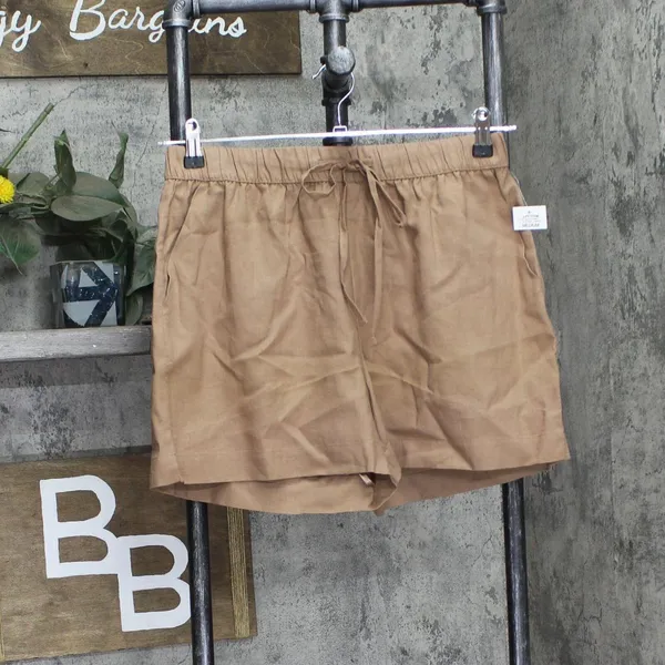 NWT State Of Day 2-Pc. Sleeveless Pajama Set Linen Blend Natural Umber Brown M - Image 7