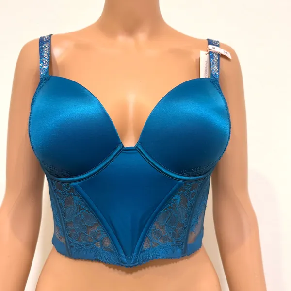 NWT Victoria’s Secret 34B rhinestone strap lace push up corset BC2 3303 - Image 13