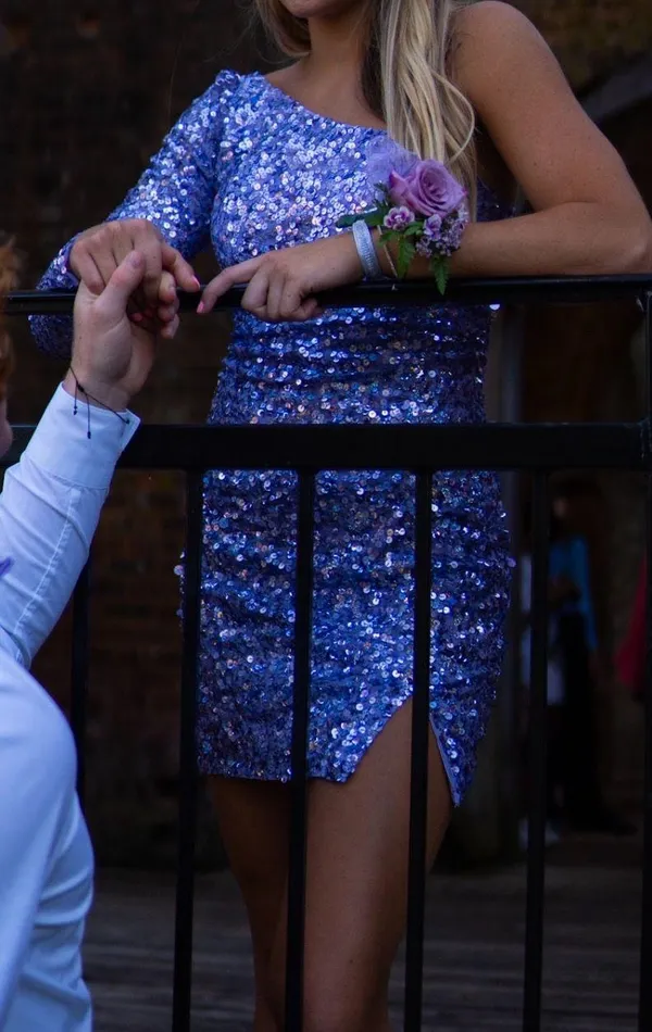 Sherri Hill Dress -short Purple - Image 2