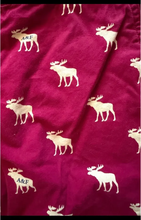Vintage Abercrombie & Fitch Red Moose Print Lounge Pants - Image 5