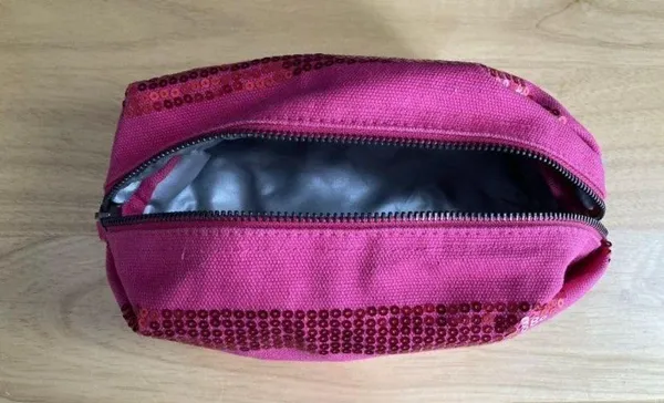 Victoria's Secret Sequin Makeup Cosmetic Bag - Image 3